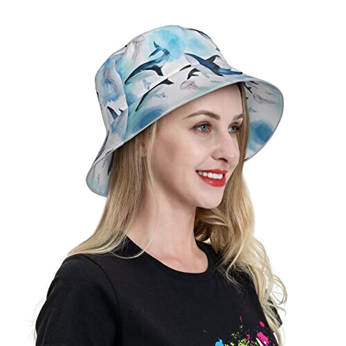 Bob Baleine noir taille unique homme/femme variant 7 
