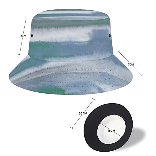 Bob Baleine bleue vintage avec ancres taille unique homme/femme variant 1 