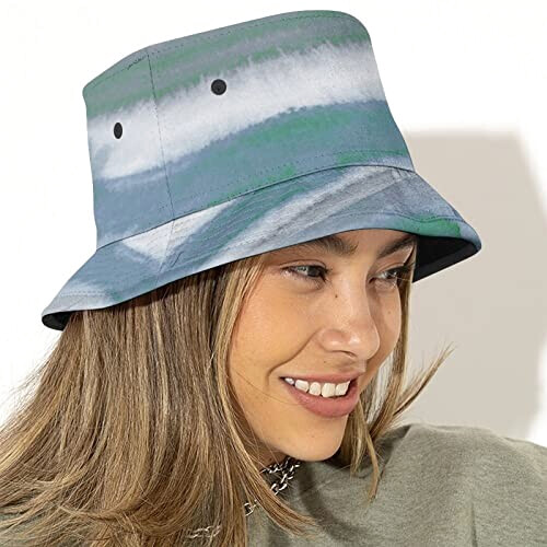 Bob Baleine bleue vintage avec ancres taille unique homme/femme variant 2 