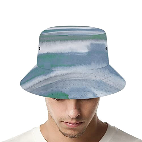 Bob Baleine bleue vintage avec ancres taille unique homme/femme variant 4 