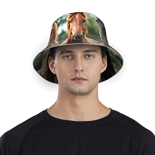 Bob Cheval noir taille unique homme/femme variant 5 