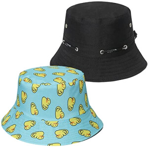 Bob Canard noir + imprimé taille unique homme/femme