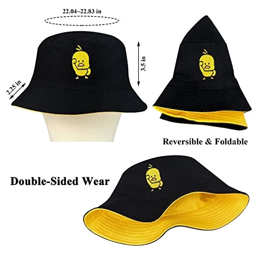 Bob Canard noir/jaune taille unique homme/femme variant 0 
