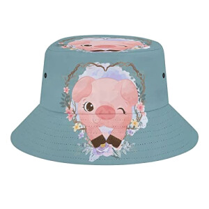 Bob Cochon bleu floral taille unique homme/femme
