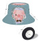 Bob Cochon bleu floral taille unique homme/femme - miniature variant 2