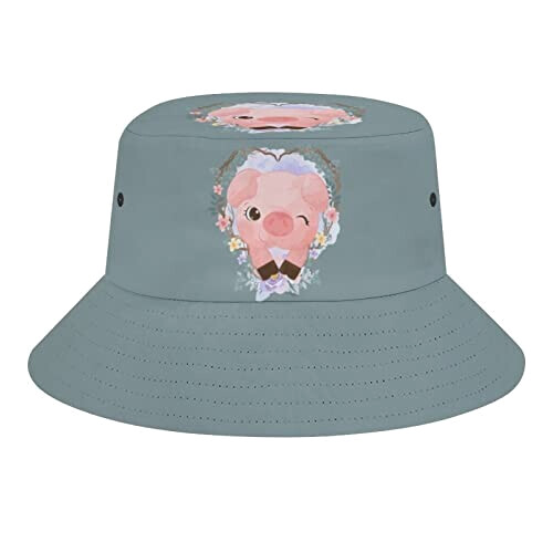Bob Cochon floral bleu taille unique homme/femme