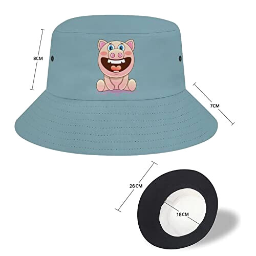 Bob Cochon wacky pig bleu taille unique homme/femme variant 1 