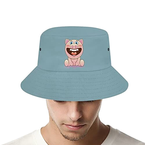 Bob Cochon wacky pig bleu taille unique homme/femme variant 2 