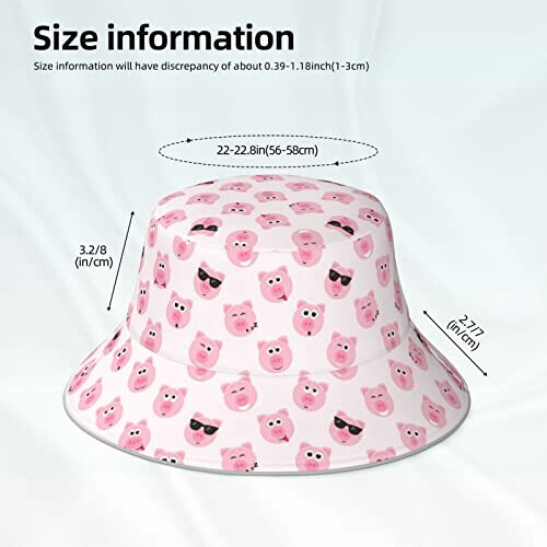 Bob Cochon noir taille unique homme/femme variant 4 