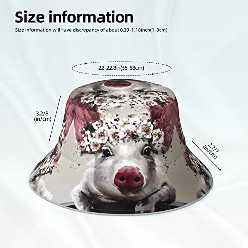Bob Cochon noir taille unique homme/femme variant 4 