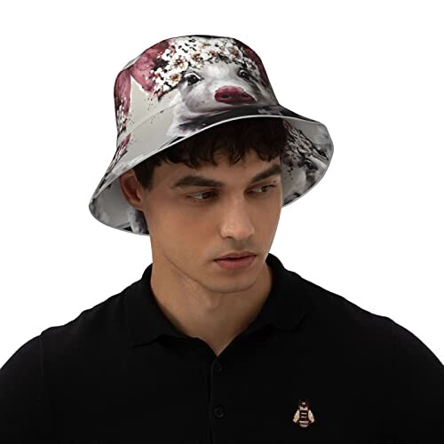 Bob Cochon noir taille unique homme/femme variant 5 