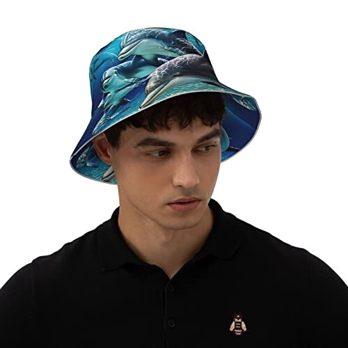 Bob Dauphin noir taille unique homme/femme variant 5 