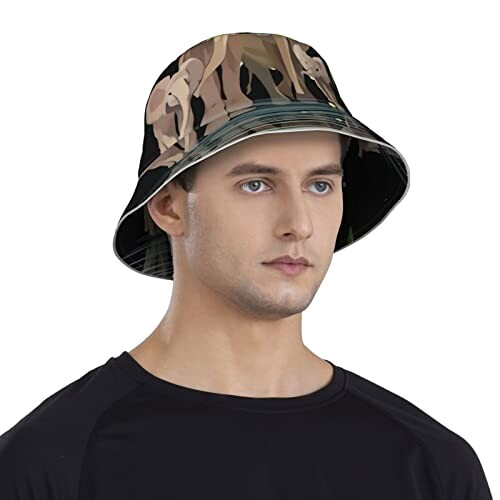 Bob Éléphant noir taille unique homme/femme variant 6 