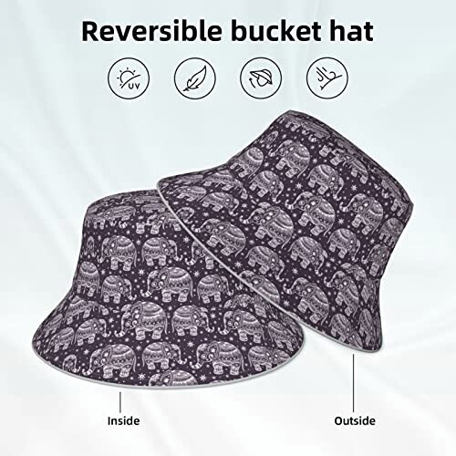 Bob Éléphant noir taille unique homme/femme variant 3 