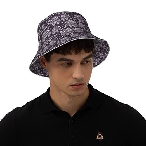 Bob Éléphant noir taille unique homme/femme variant 5 