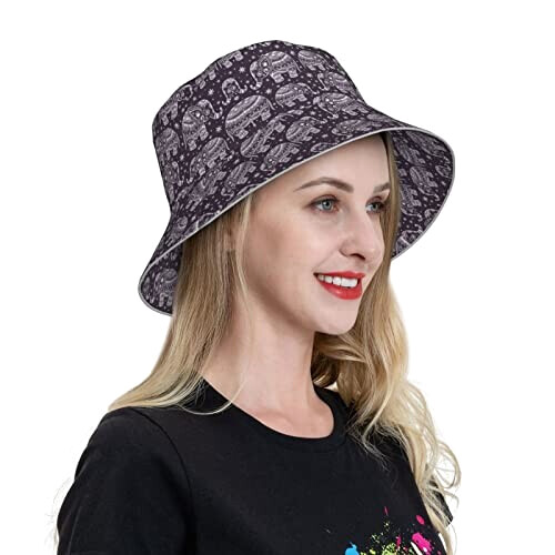 Bob Éléphant noir taille unique homme/femme variant 7 