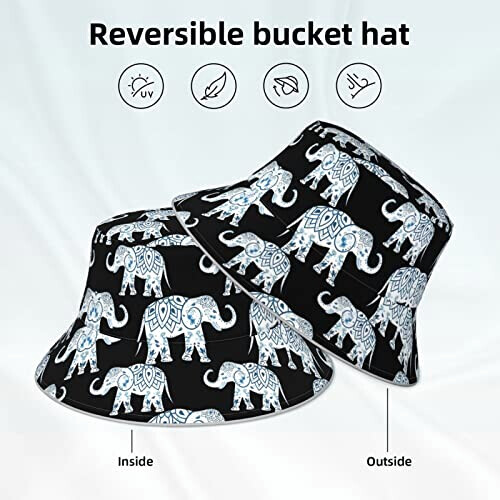 Bob Éléphant noir taille unique homme/femme variant 3 