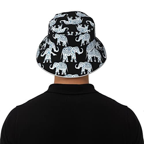 Bob Éléphant noir taille unique homme/femme variant 6 