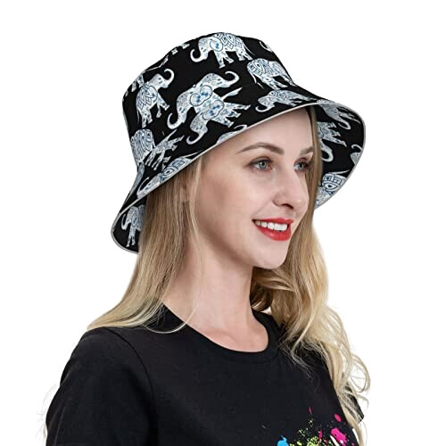Bob Éléphant noir taille unique homme/femme variant 7 