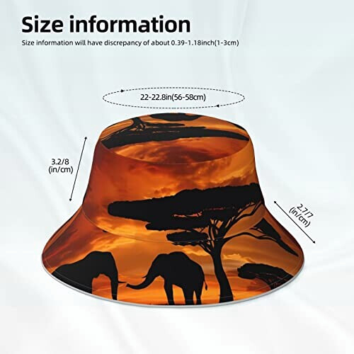 Bob Éléphant noir taille unique homme/femme variant 4 