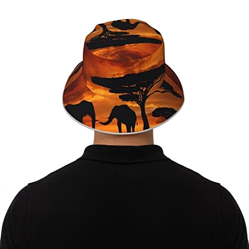 Bob Éléphant noir taille unique homme/femme variant 6 
