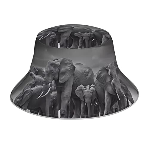 Bob Éléphant noir taille unique homme/femme