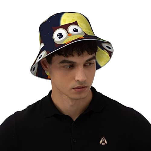 Bob Hibou noir taille unique homme/femme variant 5 
