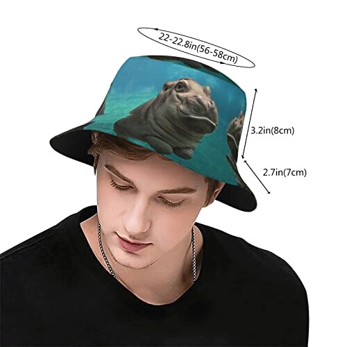 Bob Hippopotame mignon taille unique homme/femme variant 1 