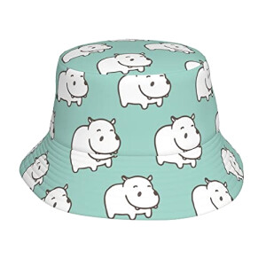 Bob Hippopotame blanc hippo mint vert taille unique homme/femme