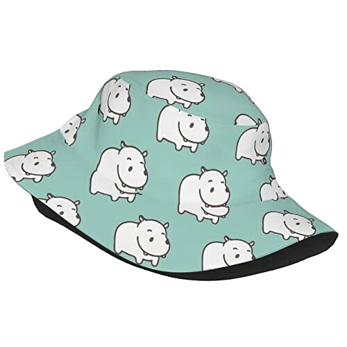 Bob Hippopotame blanc hippo mint vert taille unique homme/femme variant 0 