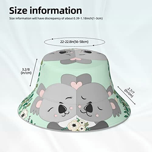 Bob Koala noir taille unique homme/femme variant 4 