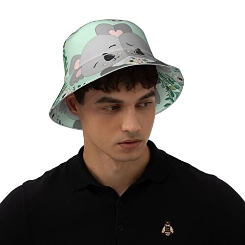Bob Koala noir taille unique homme/femme variant 5 