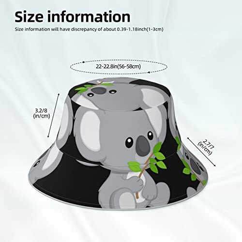 Bob Koala noir taille unique homme/femme variant 4 