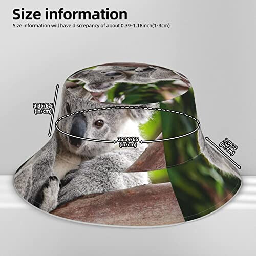 Bob Koala noir taille unique homme/femme variant 4 