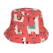 Bob Lama rouge alpacas corail floral taille unique homme/femme - miniature
