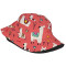Bob Lama rouge alpacas corail floral taille unique homme/femme - miniature variant 1