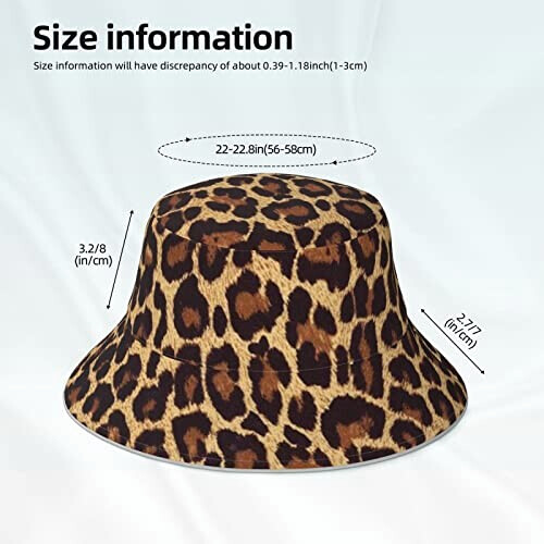 Bob Léopard noir taille unique homme/femme variant 4 