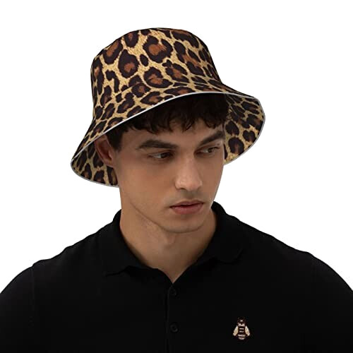 Bob Léopard noir taille unique homme/femme variant 5 