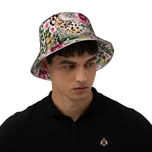 Bob Léopard noir taille unique homme/femme variant 5 