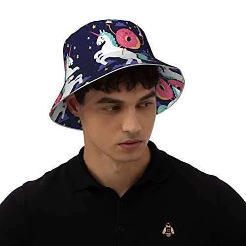 Bob Licorne noir taille unique homme/femme variant 5 