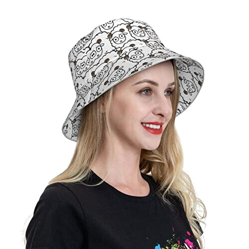 Bob Mouton noir taille unique homme/femme variant 7 