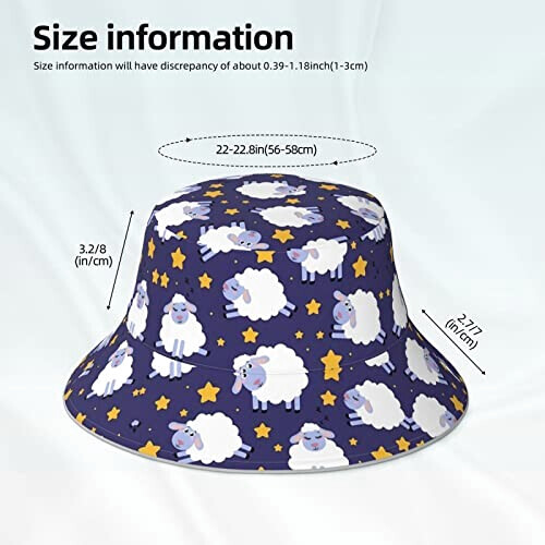 Bob Mouton noir taille unique homme/femme variant 4 