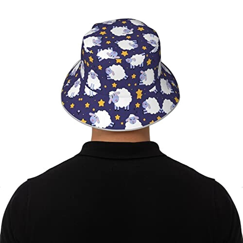 Bob Mouton noir taille unique homme/femme variant 6 