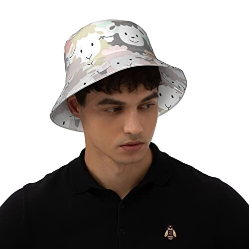 Bob Mouton noir taille unique homme/femme variant 5 