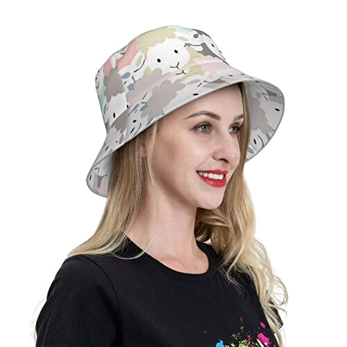 Bob Mouton noir taille unique homme/femme variant 7 