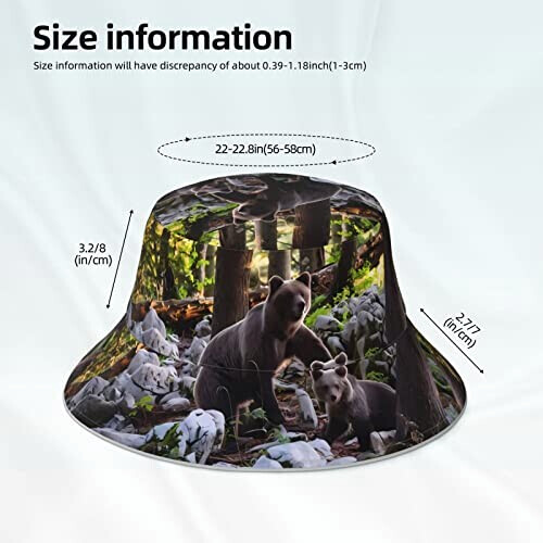 Bob Ours noir taille unique homme/femme variant 4 