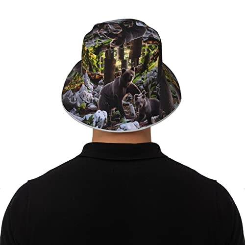 Bob Ours noir taille unique homme/femme variant 6 