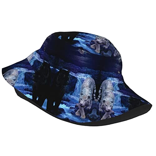 Bob Panthère tigre blanc et s noires taille unique homme/femme variant 0 