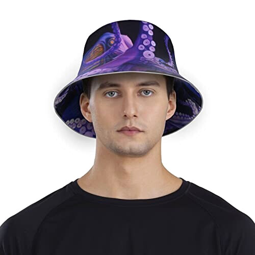 Bob Pieuvre violet taille unique homme/femme variant 5 