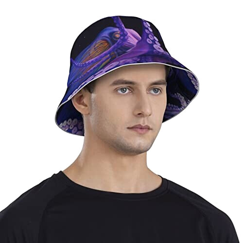 Bob Pieuvre violet taille unique homme/femme variant 6 